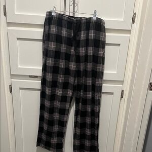 Plaid Black and Gray Men's Pants
